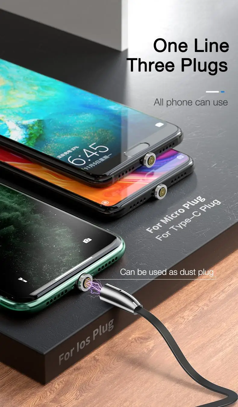 Cafele Магнитный кабель для передачи данных 3A Micro usb type C светодиодный индикатор быстрой зарядки для huawei P30 mate 30 Pro 5G Xiaomi Mi9 5G Redmi K20