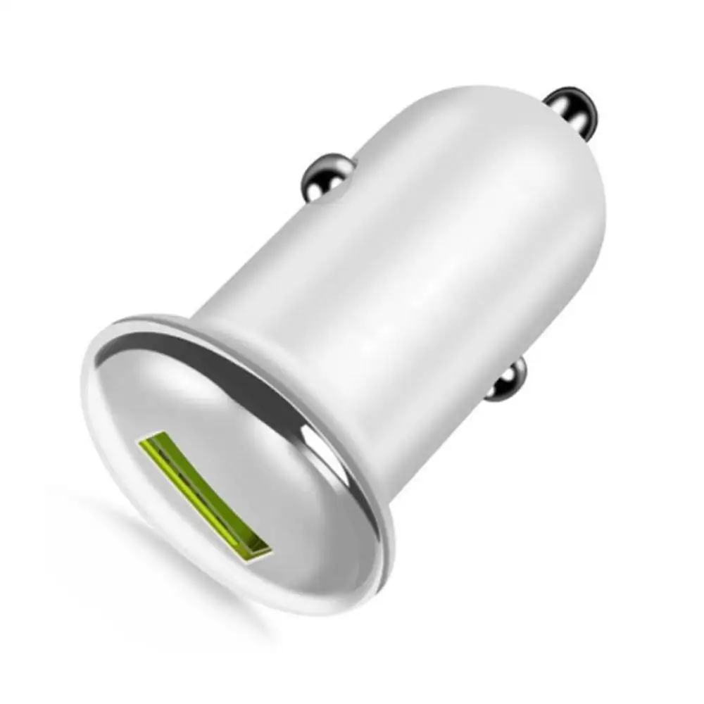 Мини 18 Вт Быстрое Зарядное устройство USB прикуриватель адаптер зарядка 3,0 Автомобильное зарядное устройство автоматическая зарядка для мобильных телефонов Xiaomi One plus 5T - Название цвета: Серебристый