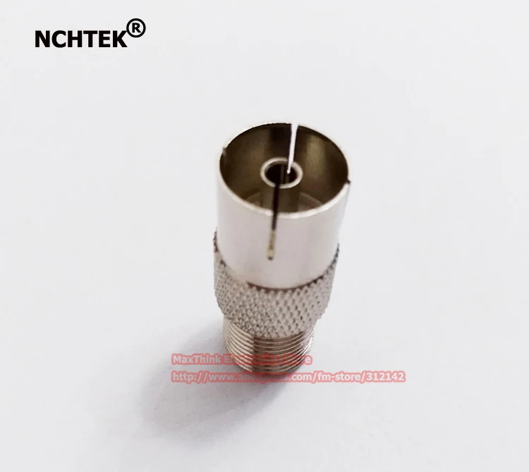 NCHTEK Straight F Female Plug to PAL Jack RF Coaxial Adapter F-type TV Connector/Free Shipping/45PCS | Обустройство дома