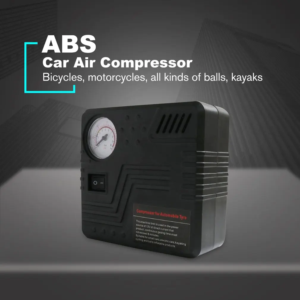 Насос мини Электрический DC 12V автомобильный воздушный компрессор 120 PSI насос для