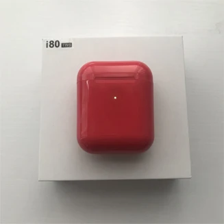 I80 TWS Bluetooth 5,0 гарнитура 6D бас сенсорное управление беспроводные наушники для Iphone Android PK I15 I10 I21 I50 I30 I20 I60 - Цвет: I80R