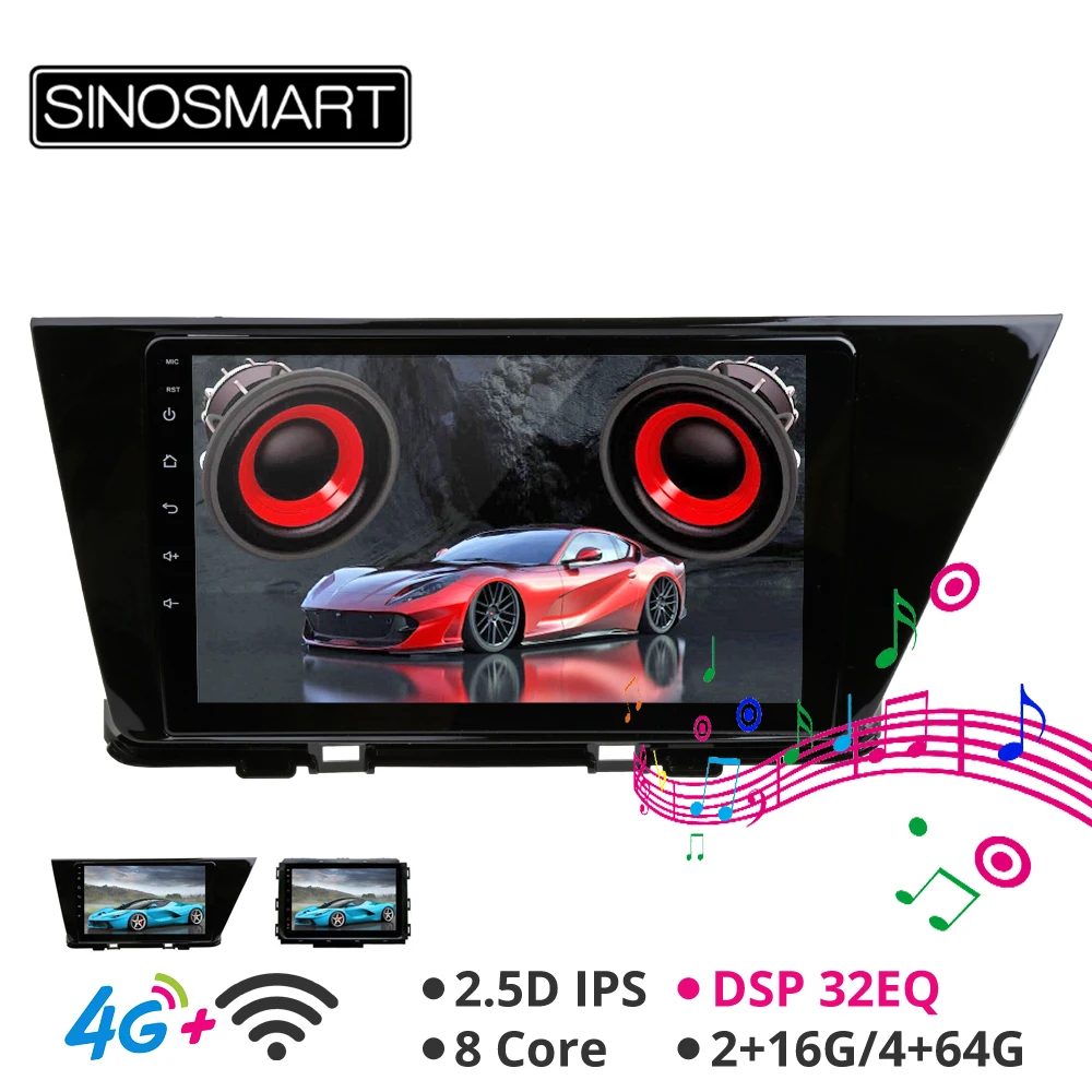 Sinosmart Android 8.1 Car GPS Navigation Radio for Kia Carnival Cedona Niro 2014-2018 2din 2.5D IPS/QLED Screen
