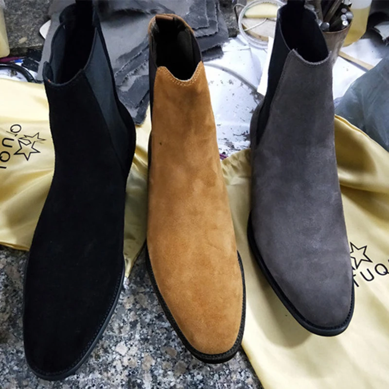 Boots Chelsea Men Shoes Luxury Winter Ankle Male Dress Shoes Plus Size 48 Botas De Hombre men chelsea boots men leather shoes