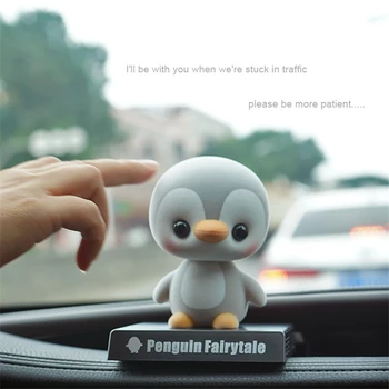 

Flocking Penguin Shaking Head Cute Doll Car Decoration Creative Car Interior Accessories