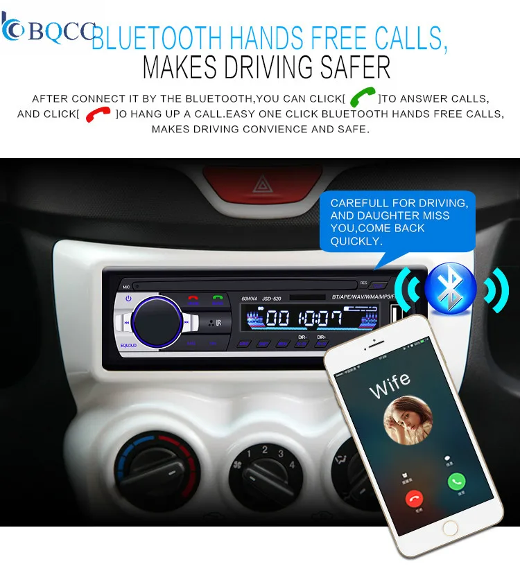 

SD Car Radio 12 V s Autoradio 1 Din JSD520 Bluetooth 2.5'' Screen Stereo Automotive Mp3 FM USB Auto In Dash