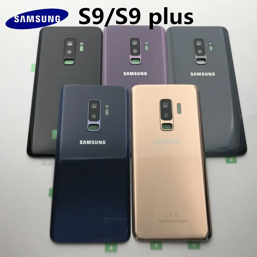 SAMSUNG S9 Задняя стеклянная крышка SAMSUNG Galaxy S9 G960 S9 plus G965 G965F Задняя стеклянная крышка батареи Задняя Дверь Корпус чехол запчасти