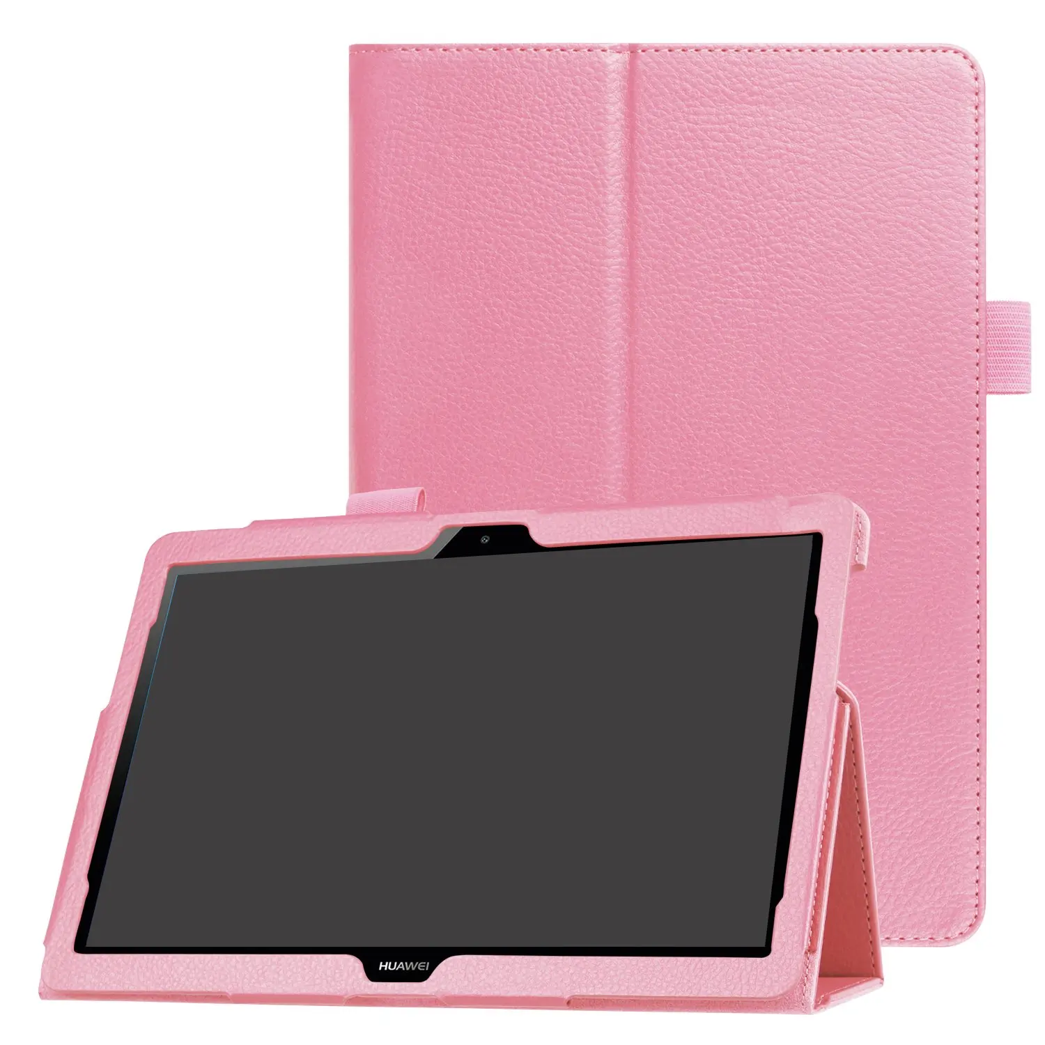 Чехол для планшета huawei Медиа Pad MediaPad T3 10 AGS-WO9 AGS-L09 9,6 дюймов Honor игровой коврик 2 Чехол Флип кожа Смарт текстура Funda - Цвет: Розовый