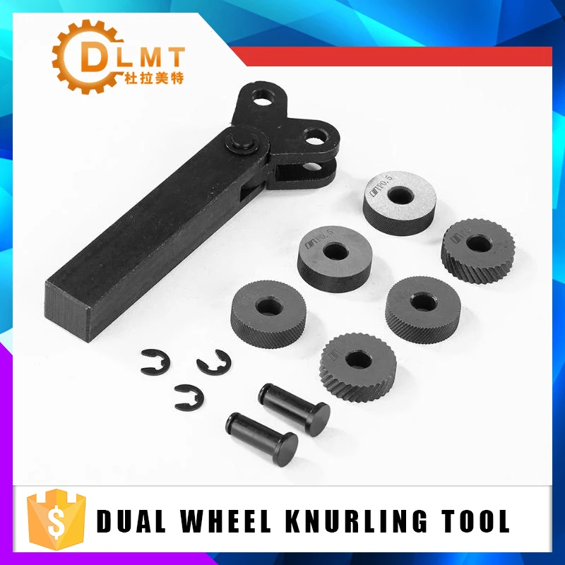 Dual Wheel Knurling Tool Kit 7pcs 1mm 1.5mm 2mm Linear Pitch Knurl Set Steel Lathe Cutter | Инструменты