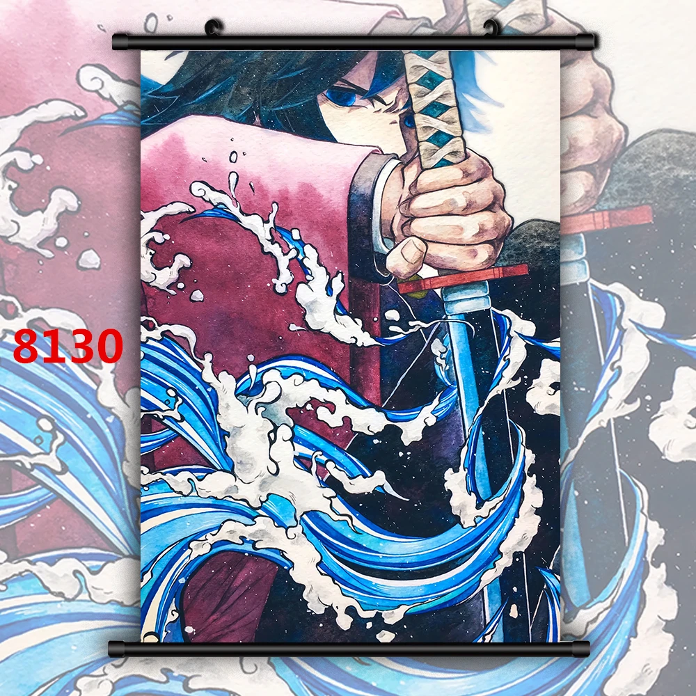 8130 Demon Slayer Kimetsu No Yaiba Аниме Манга плакат в рулоне - Цвет: 8130