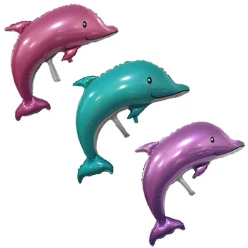 

Marine Animal Balloon Series 1: Large Shaped Balloon Dolphin Shark Whale Lobster Aluminum Film Balloon Party Decoration
