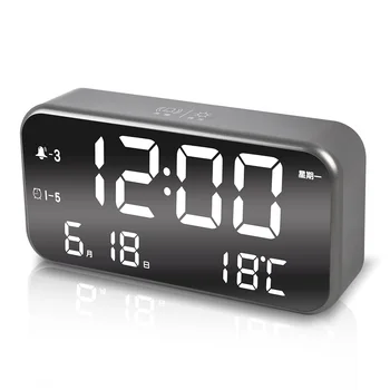 

Intelligent Led Electronic Night Alarm Clock Modern Table Clocks Minimalist Thermometer Calendar Time Cube Alarm Clock II50NZ