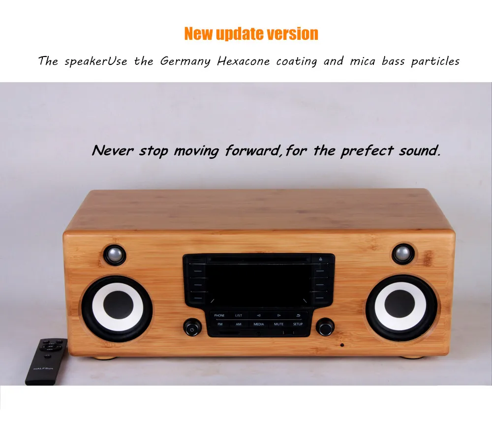 Высококачественный бамбуковый Настольный Hi Fi проигрыватель ручной работы