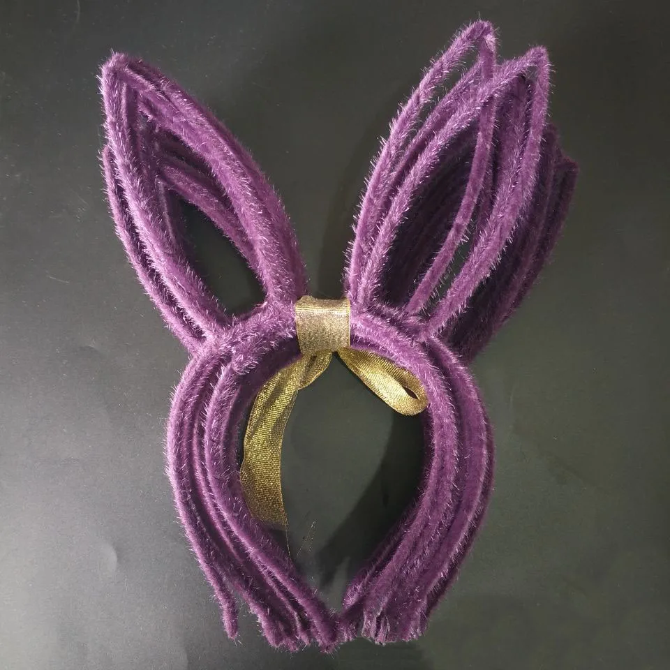 1PCS purple 1 шт женские Девушки животное кролик ободок с кроличьими ушками головные уборы для волос вечерние праздничные украшения «сделай сам» Рождество Хэллоуин - Цвет: 1PCS purple