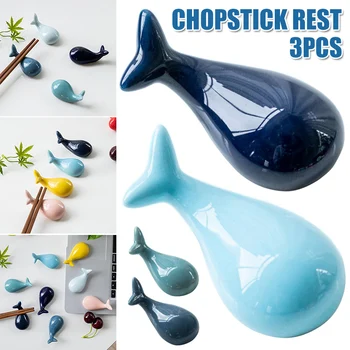 

Ceramic Cute Whale Shaped Chopsticks Rest Holders Cute Animals Decoration for Home Kitchen Table Decoration Drop Shipping