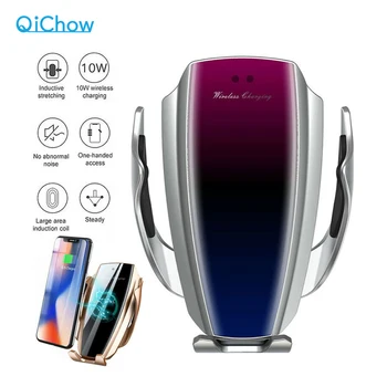 

10W Automatic Clamping Car Phone Holder Car Wireless Charger For iPhone11 XS Max XR X Samsung S9 10 Huawei Fast Wirless Charger