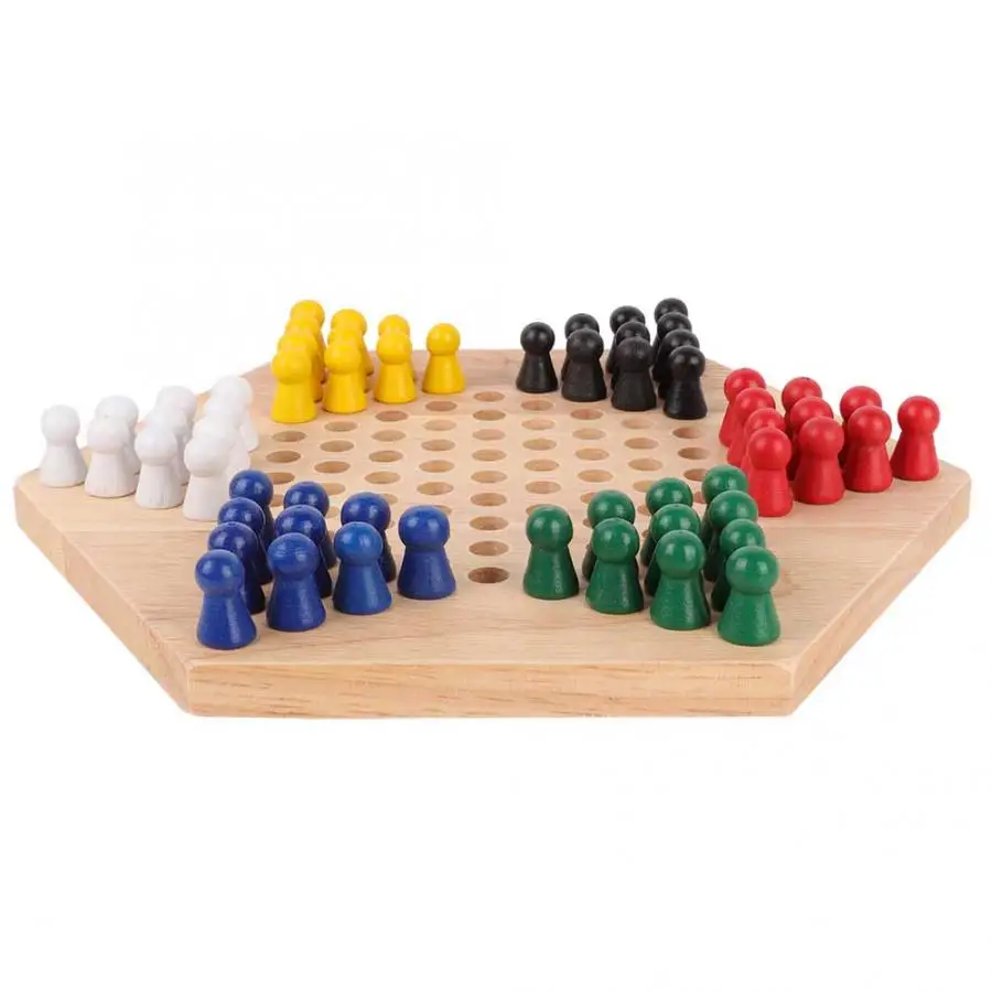 Популярные китайские шашки набор деревянная развивающая доска Детские Классические Halma Шахматный набор стратегия набор семейных игр