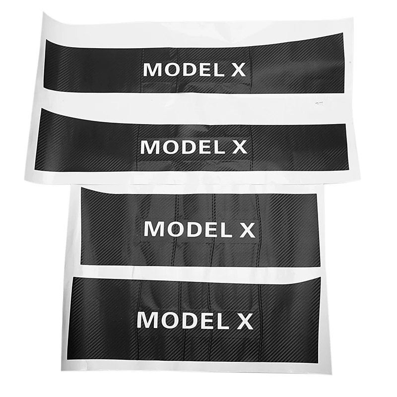 

4Pcs Car Front and Rear Doors Welcome Pedal Stickers Anti-Scratch Protection Decorative Stickers for Tesla Model X