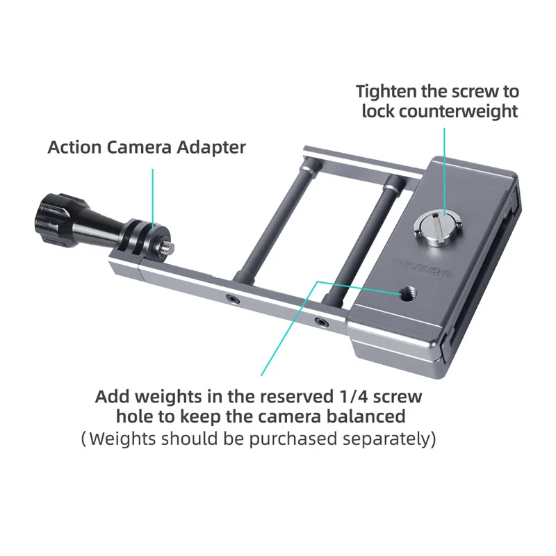 Gimbal para Câmeras de Ação Placas de Montagem para Dji Adaptador com 3 Estabilizador Osmo Mobile Gopro 9 8 7 6 Dji om 4 - - Image 3