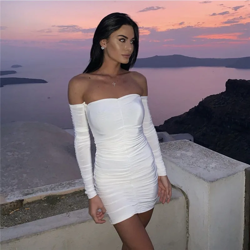 off shoulder mini dress11