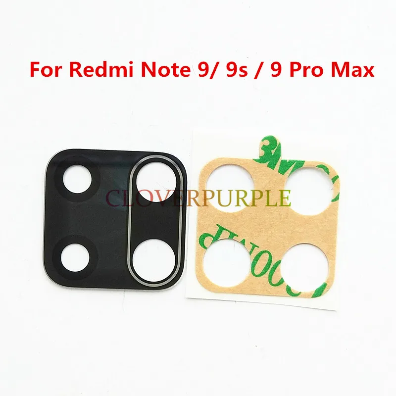 10x Rear Back Camera Glass Lens Cover With Adhesives Replacement Part For Xiaomi Redmi Note 9s 9