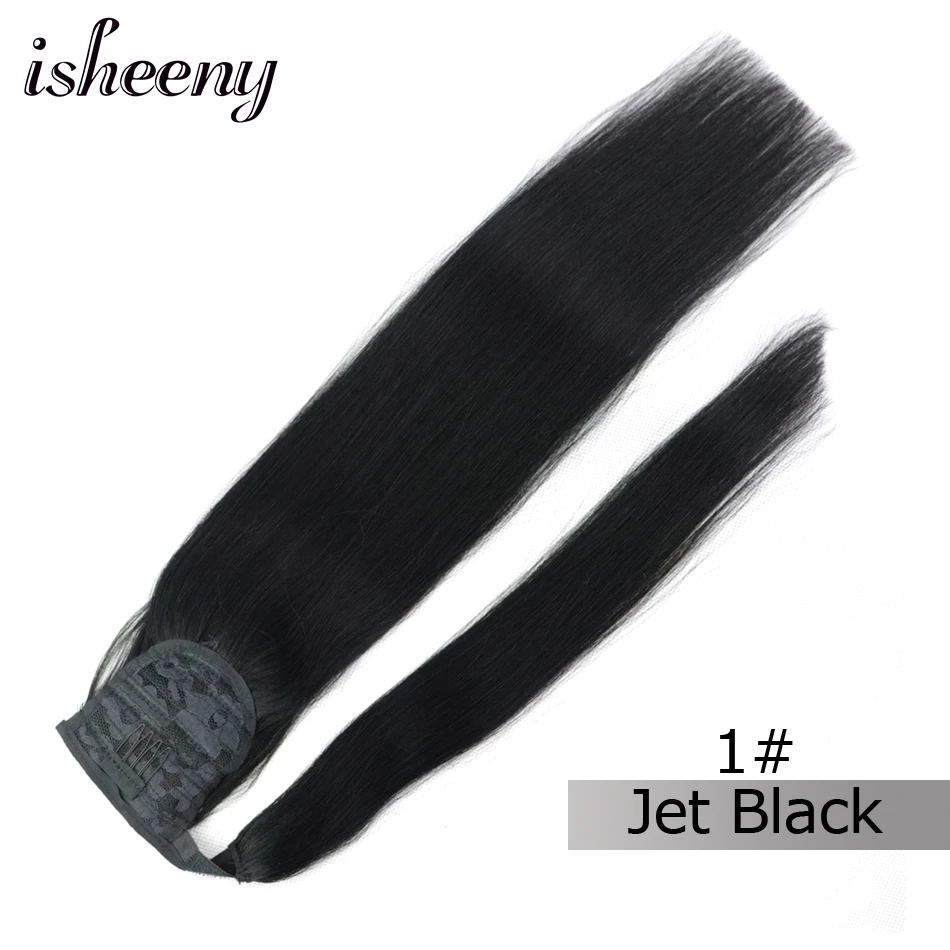 Isheeny Человеческие волосы Remy конский хвост для наращивания 1" 18" 2" человеческие волосы для наращивания на заколках