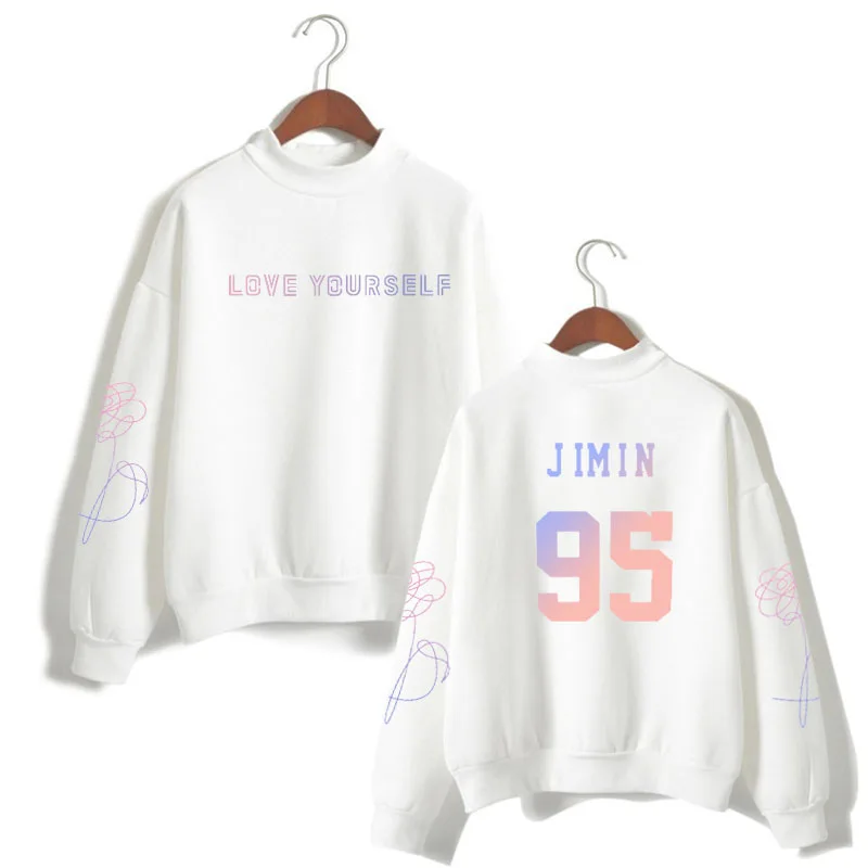 Sweatshirt 16 KPOP Love Yourself Женская Толстовка Harajuku стиль Jung Kook 97 K-Pop Bangtan Boys 92 jin suga93 95V Круглый Вырез Топ Толстовка - Цвет: Sweatshirt 16