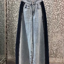 Новые зимние женские ботинки на боковой улица личность Очаровательный цвет широкие джинсы 1216