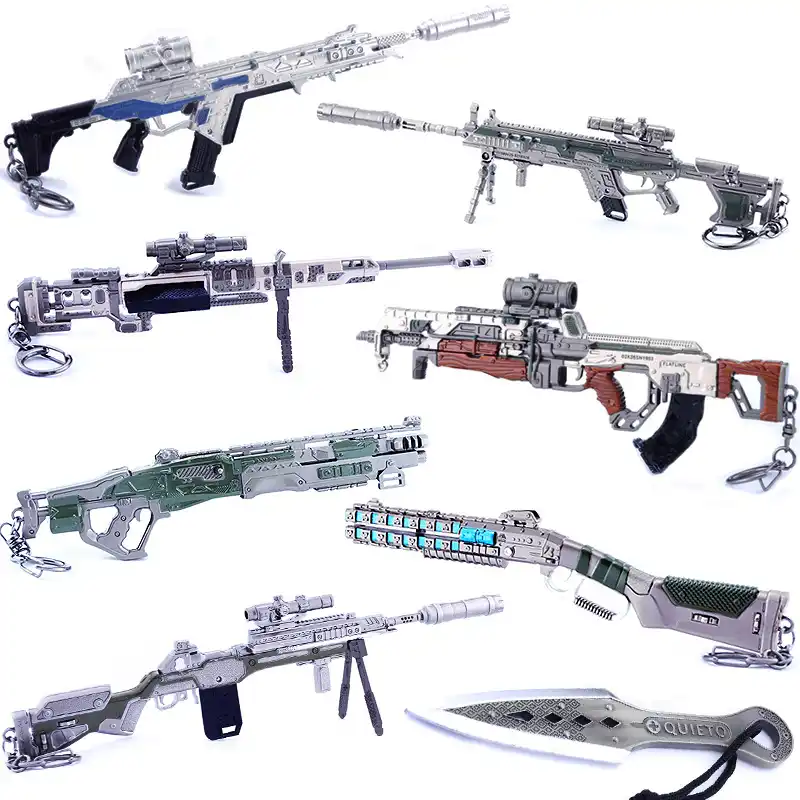 21cm Gun Apex Hero Keychains Peripheral Keychain R301 Carbine Zinc Alloy Weapon Toy Model Decoration Apex Legend Weapon Gift Key Chains Aliexpress