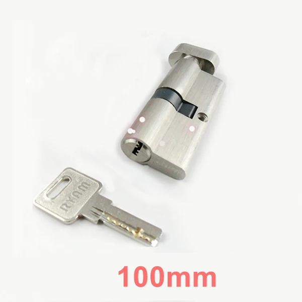 Замки латунные cylinderуправление же ключ открыть все цилиндр 60 70 75 80 85 90 мм двери Аппаратные средства безопасности одиночный Блокировка - Цвет: EH-100mm