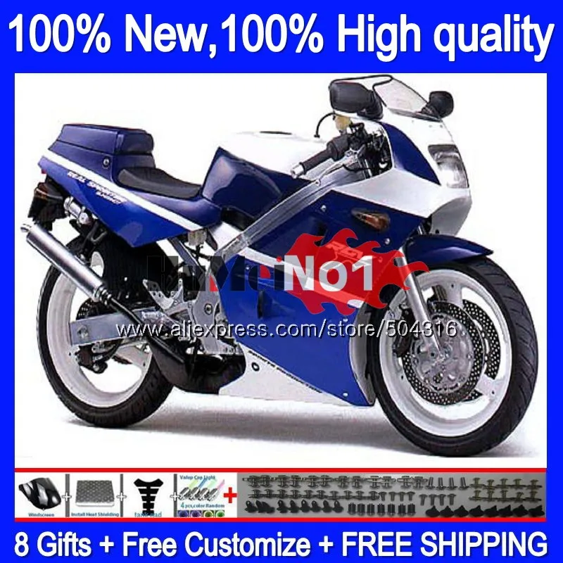 Корпус для SUZUKI SAPC VJ21 RGV250 RGVT250 VJ 21 сине-белые 40MC. 55 RGV-250 VJ22 RGV 250 1988 1989 1990 1991 88 89 90 91 обтекатель - Цвет: No. 1