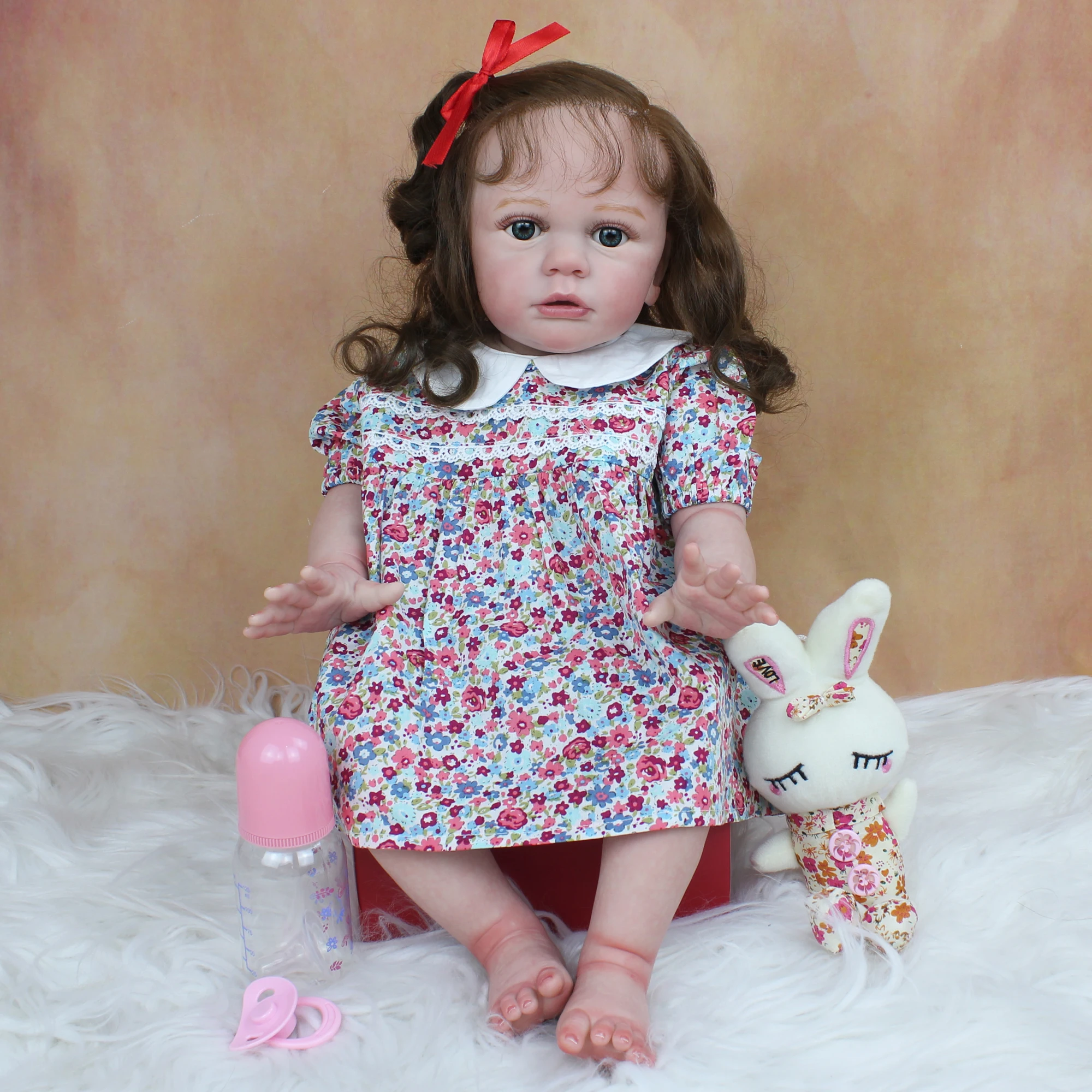 60Cm silicone reborn baby doll toys like real vinyl princess