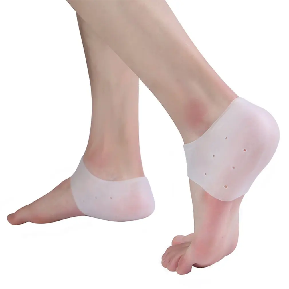 1 Pair Heel Stick Thick Silicone Small Round Sticker Heel Paste Transparent Pure Silica Gel Heel Paste Heel Care Comfortable