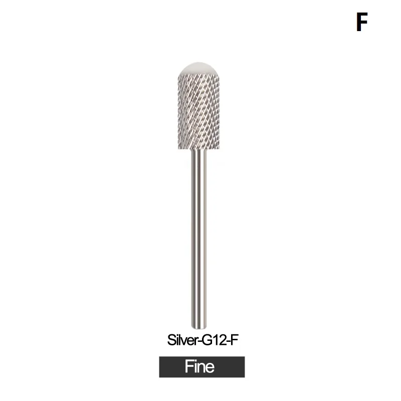 RIKONKA 1pc Carbide Nail Drill Bit Milling Cutter For Manicure Electric Manicure Machine Nail Dill Cutter Files Nail Accessories - Цвет: G12-F Silver