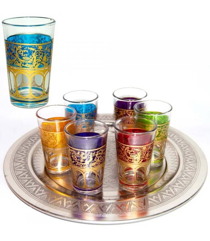 Gioco 6 bicchieri arabo - mano di Fatima - Multicolor - modello 4 -  AliExpress