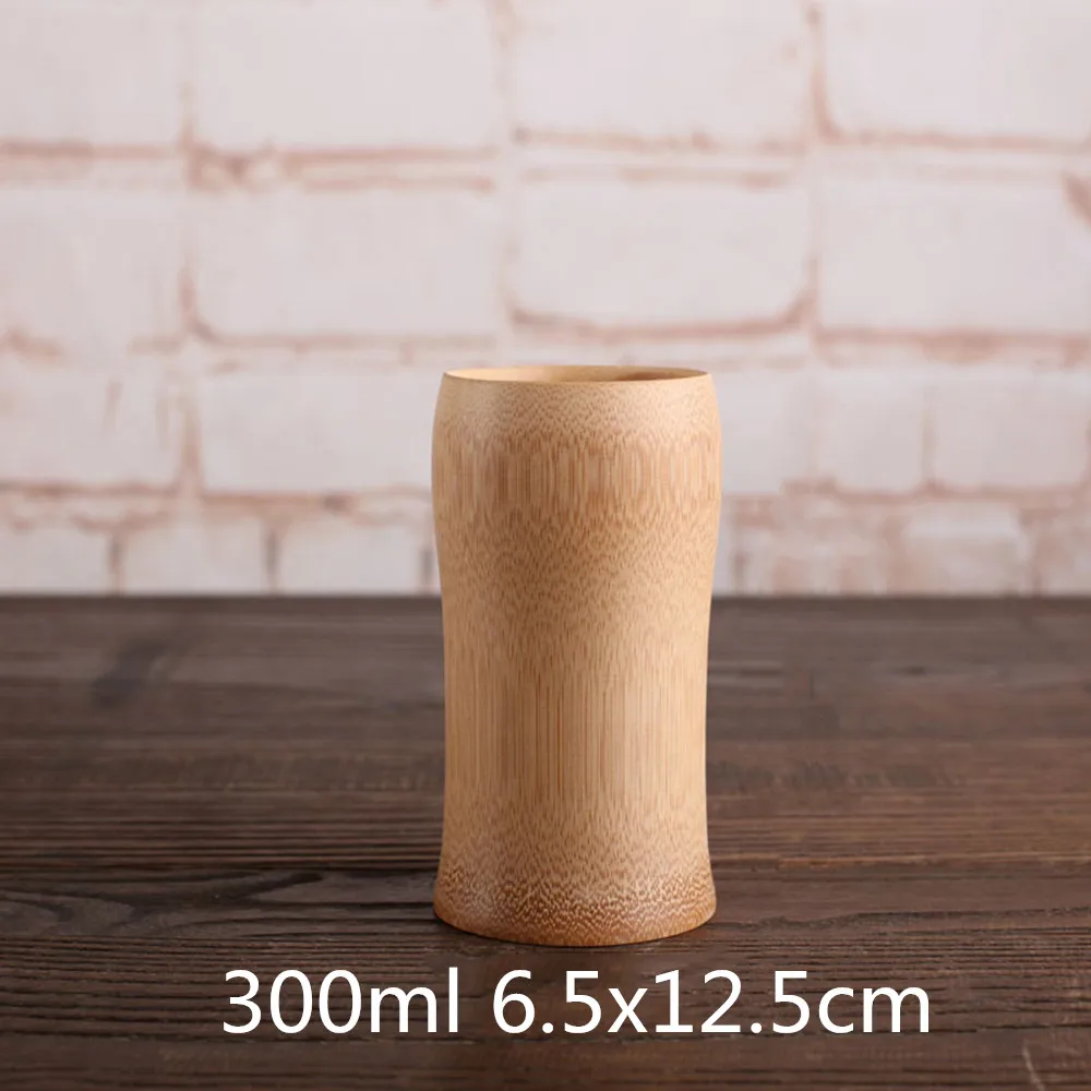 New Glasses of Beer Glass of Coffee Natural Bamboo Tea Cup Isolated Milk Glass Wine Kitchen Tea Service Chinese Wood Vintage