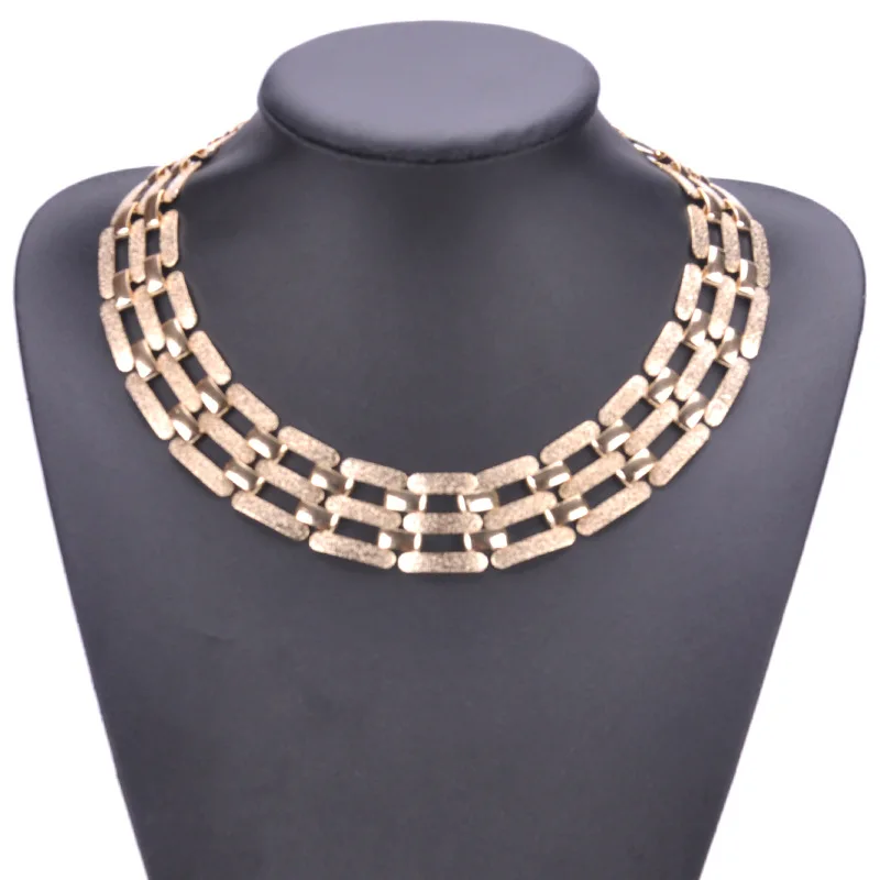

Hot Selling New Style Retro Europe And America Popular Ornament Punk Style Men's Exaggeration Neck Ring Necklace Short Choker