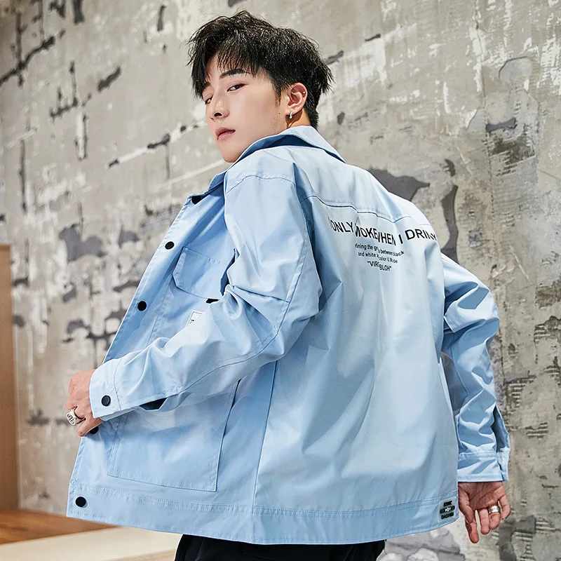 

2020 New Style Korean-style Trend Autumn Slim Fit Handsome Tooling Jacket Baseball Clothes Men'S Wear Spring And Autumn MEN'S Co