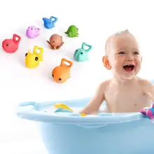 8 шт. костюм ребенка морских животных игрушка, чтобы мять BB Погремушки распыления воды игрушка для ванны ПВХ Забавный костюм морского животного игрушки для малышей от 3 месяцев
