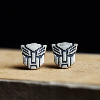 

925 Sterling Silver Facial Masks Stud Earrings Women Punk Earrings Vintage Party Wedding Jewelry Gifts for Girls Women Jewelry