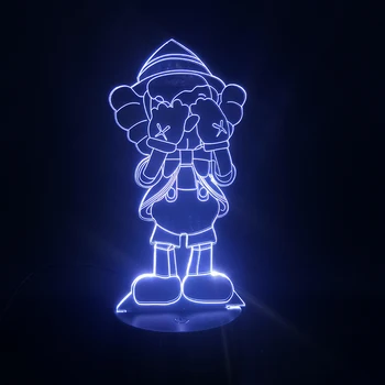 

3D Lamp A Little Person Who Covers His Eyes Anime Best Present for Children Bright Base Atmosphere Usb Led Night Light Lamp