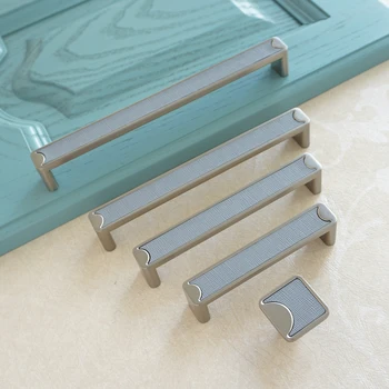 

3.75" 5" 6.3" 7.55" Light Blue Square Metal Furniture Handles Wardrobe Cabinet Door Handle Cupboard Dresser Drawer Knob Hardware