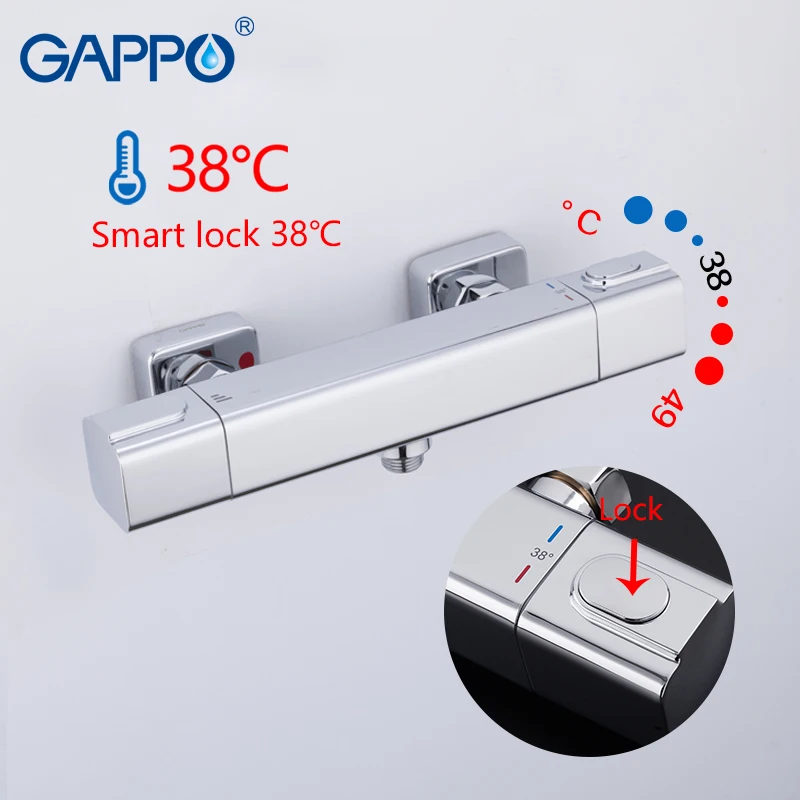 GAPPO shower system thermostatic Bath Shower taps waterfall Bathtub mixer tap rainfall shower thermostat tap torneira