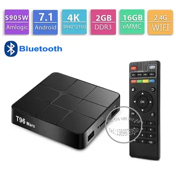 

T96 Mars Android 7.1.2 Smart TV Box Amlogic S905W Quad Core H.265 VP9 HDR10 Full HD 1080P WiFi LAN BT2.1 HD Smart Media Player