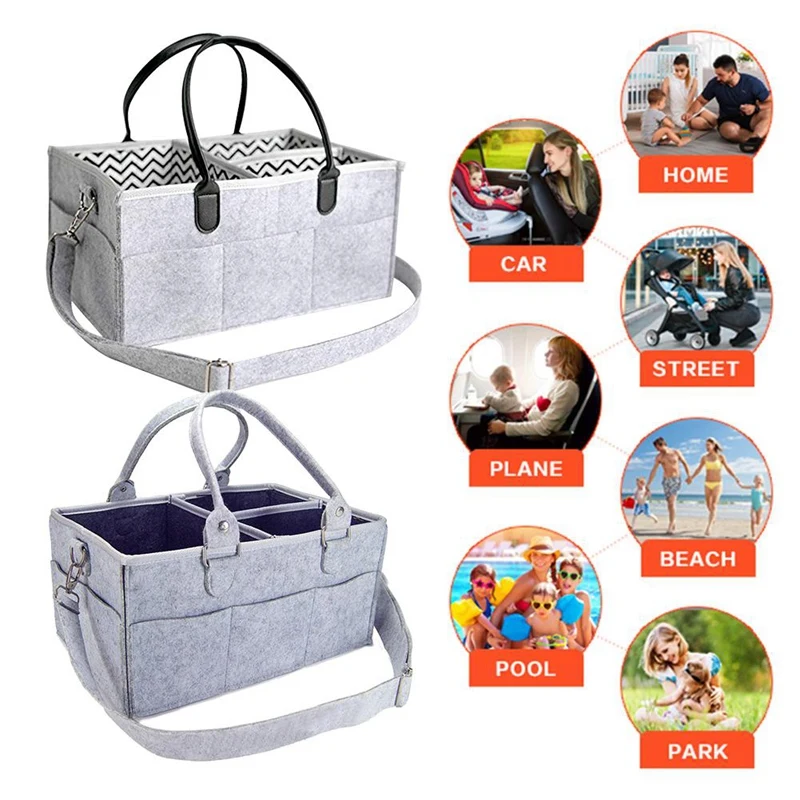 Новые складные подгузники для детей премиум-класса Caddy Organizer портативный детский контейнер для хранения с регулируемыми плечевыми ремнями корзина для хранения