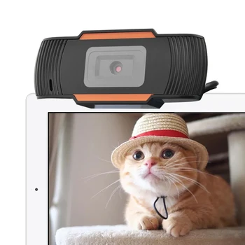 

USB Web Computer Camera with Sound-absorbing Microphone Dynamic Resolution for PC video Conference Web Tutorial Live Broadcast