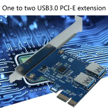 

Pci-E To Pci-E Riser Card 1 To 2 Pci-E To Pci-E Slot One To Two Expansion Card Usb3.0 Pci-E Expansion Card