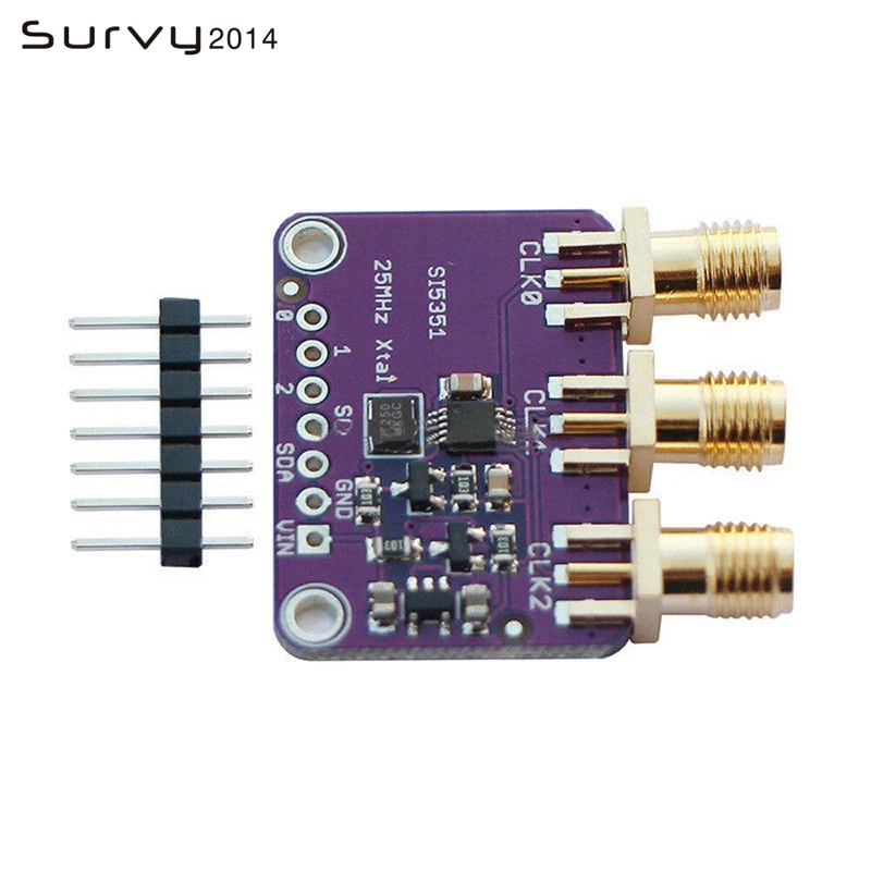 Si5351A I2C 25 МГц тактового генератора Breakout совета 8 кГц до 160 МГц для Arduino