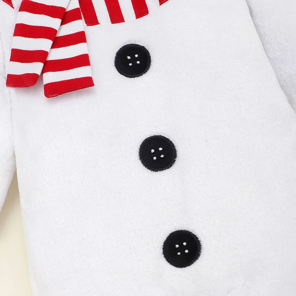 Комбинезон для малышей Рождественский для маленьких мальчиков и девочек Рождественский Снеговик, моделирующий флисовый Детский комбинезон с вышивкой, детский комбинезон, Рождественский комбинезон для новорожденных