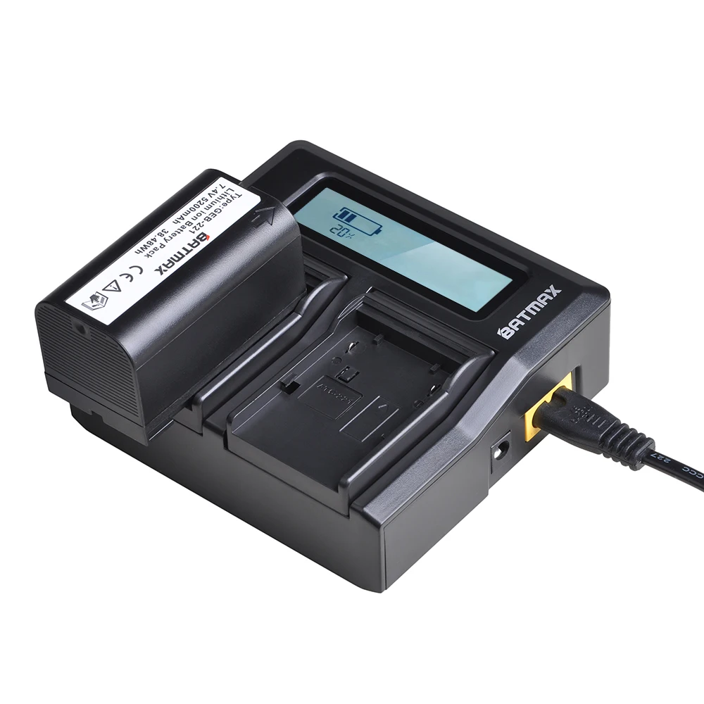 2 шт 7,4 V 5200mAh GEB221 батарея+ быстрое ЖК-зарядное устройство для TPS1200 всего станции и gps