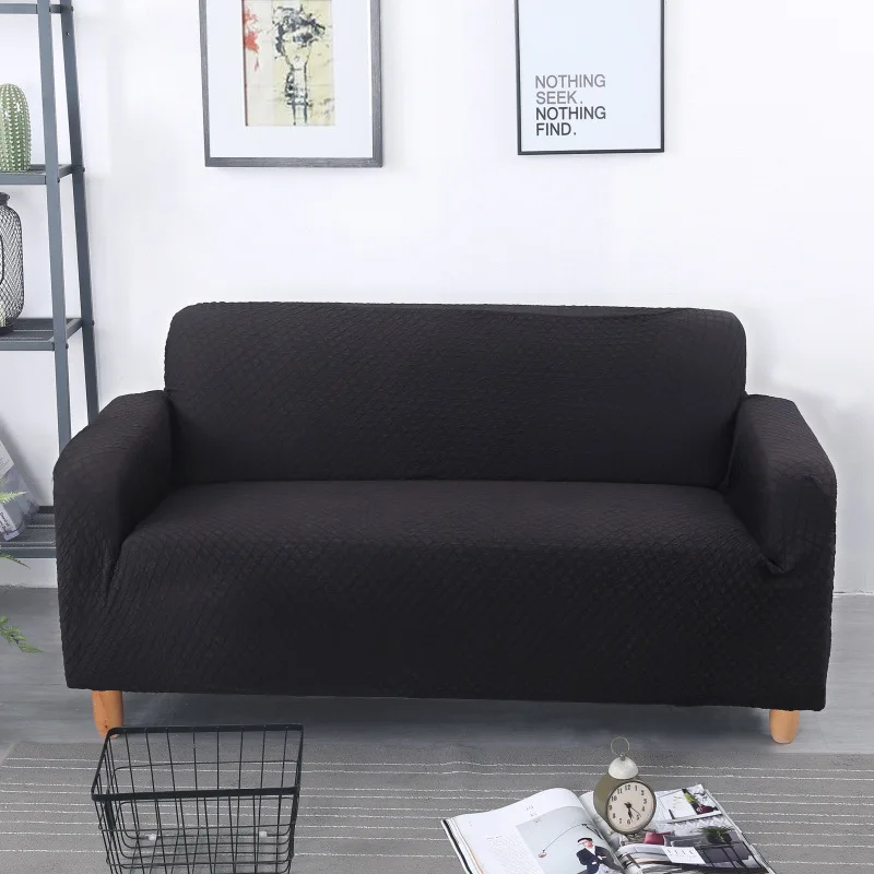 

Japan Plaid Sofa Cover for Living Room Stretch Knitted Slipcover Elastic Full Couch Cover Furniture Protector 1/2/3 Seater